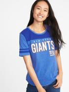 Old Navy Womens Nfl Team Sleeve-stripe Tee For Women Giants Size L