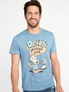 Old Navy Mens Rocko';s Modern Life Graphic Tee For Men Blue Sardines Size Xl