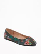 Old Navy Womens Printed Pointy-toe Ballet Flats For Women Tropical Size 7