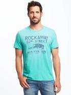 Old Navy Graphic Crew Neck Tee For Men - Soothing Sea