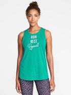 Old Navy Go Dry Performance Muscle Tank For Women - Teal Appeal