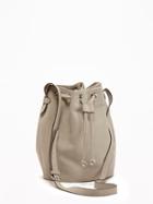 Old Navy Sueded Bucket Bag For Women - Grey