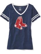Old Navy Mlb Team Graphic V Neck Tee For Women - Boston Red Sox