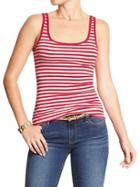Womens Perfect Pop Color Tanks Size L Tall - Red Stripes