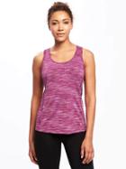 Old Navy Fitted Go Dry Cool Crossback Keyhole Tank For Women - Winter Wine