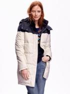Old Navy Frost Free Color Block Coat Size L Tall - Canvas