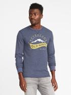 Old Navy Mens Built-in Flex Graphic Thermal Tee For Men Lost At Sea Navy Size L