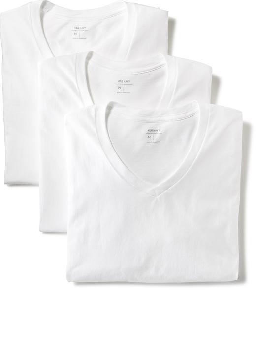 Old Navy V Neck Tee 3 Pack For Men - Bright White