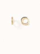 Old Navy Pav Stud Hoop Earrings For Women - Gold