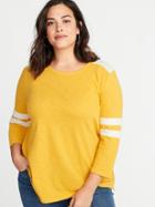 Old Navy Womens Everywear Plus-size Football-style Tee Squash Size 4x