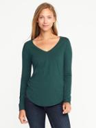 Old Navy Everywear Curved Hem V Neck Tee For Women - Fir Ever