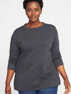 Old Navy Womens French Terry Plus-size Tunic Sweatshirt Charcoal Size 2x