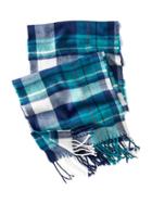 Old Navy Mens Plaid Scarf Size One Size - Light Turquoise