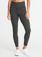 Old Navy Womens High-rise Zip-pocket 7/8-length Street Leggings For Women Dark Gray Size Xs