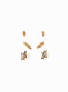 Old Navy Multi Shape Stud Earring 3 Pack For Women - Feather