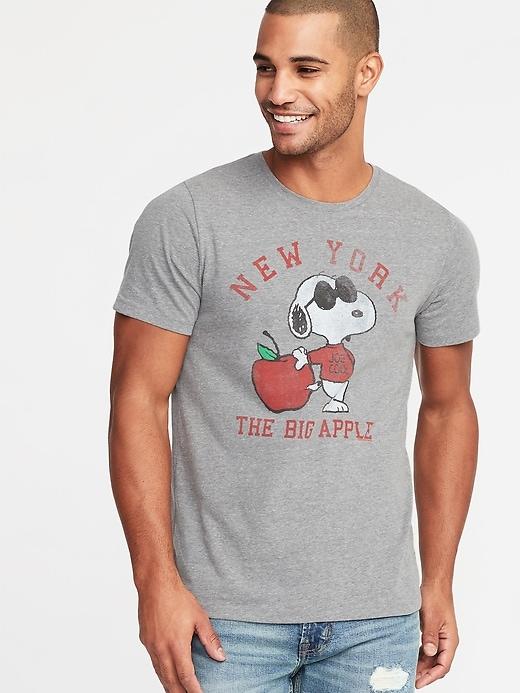 Peanuts&#174 Snoopy &#34;new York The Big Apple&#34; Tee For Men