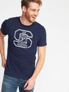 Old Navy Mens Soft-washed Graphic Crew-neck Tee For Men Lost At Sea Navy Size Xl