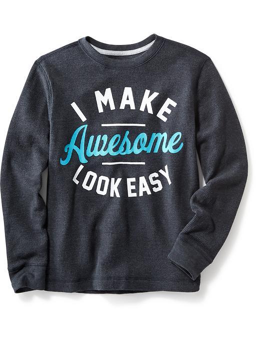 Old Navy Waffle Knit Graphic Tee - Blackjack