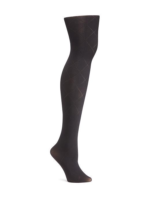 Old Navy Diamond Patterned Tights For Women - Black