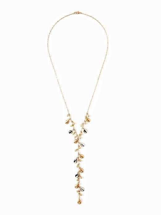 Old Navy Mixed Metal Petal Y Necklace For Women - Mixed Metal