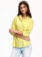 Old Navy Perfect Boyfriend Shirt For Women - Pollination