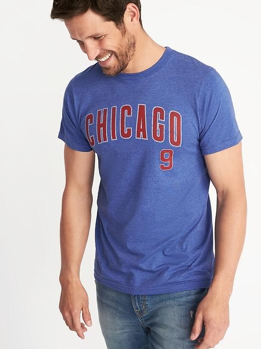 Old Navy Mens Mlb Team Player Tee For Men Chicago Cubs Baez 9 Size S