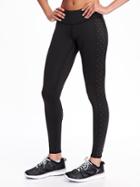 Old Navy Go Dry Mid Rise Run Legging For Women Reflective - On New Black Mini Dot