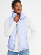 Old Navy Womens Frost-free Puffer Vest For Women Lilac Size Xs