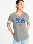 Old Navy Womens Mlb Logo-graphic Tee For Women Chicago Cubs Size L