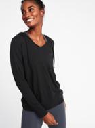 Old Navy Womens Relaxed Lightweight Performance Hoodie For Women Black Size M