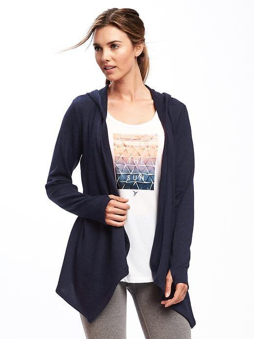 Old Navy Womens Open-front Jersey Hoodie For Women Lost At Sea Navy Size S