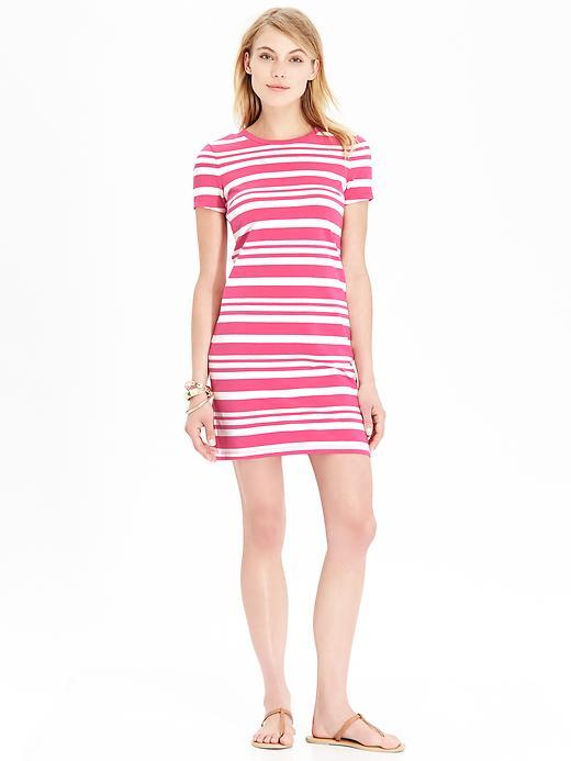 Old Navy Womens Jersey Shift Dresses Size L Tall - Pink Stripe