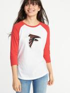 Old Navy Womens Nfl Team Raglan Tee For Women Falcons Size Xxl