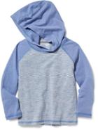 Old Navy Colorblocked Hooded Tops - Blues Traveler