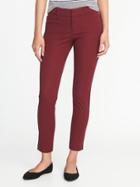 Old Navy Womens Mid-rise Pixie Ankle Pants For Women Maroon Jive Size 6