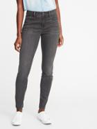 Old Navy Womens Mid-rise Skinny Jeans For Women Washed Black Size 8