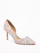 Old Navy Womens Printed D';orsay Pumps For Women Neutral Floral Size 9