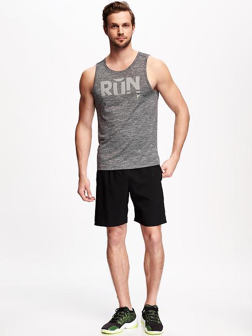 Old Navy Go Dry Graphic Run Tank For Men - Heather Grey