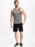 Old Navy Go Dry Graphic Run Tank For Men - Heather Grey