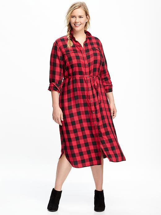 Old Navy Button Down Plus - Red Print