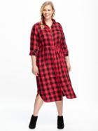 Old Navy Button Down Plus - Red Print