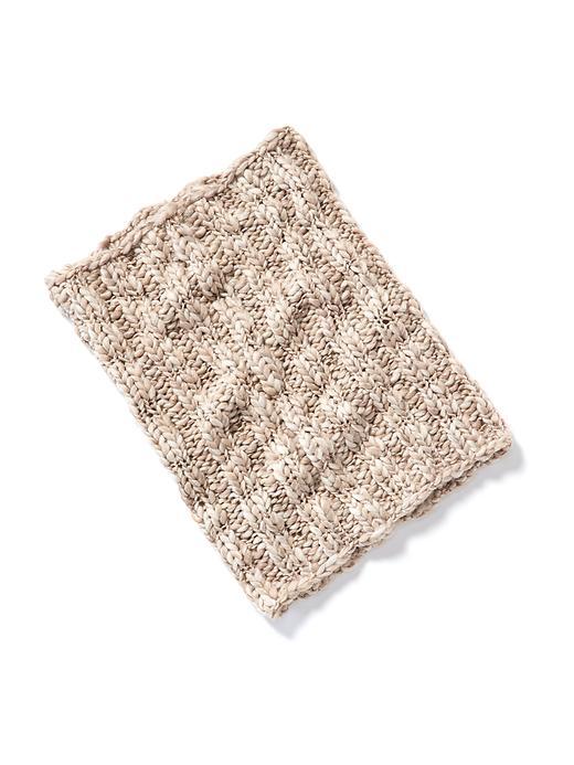 Old Navy Metallic Sweater Knit Neck Funnel For Women - Oatmeal