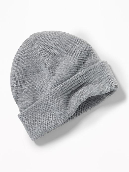 Old Navy Mens Sweater-knit Beanie For Men Light Heather Gray Size One Size
