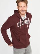 Old Navy Mens Full-zip Logo Hoodie For Men Red Wine Vinegar Size Xs