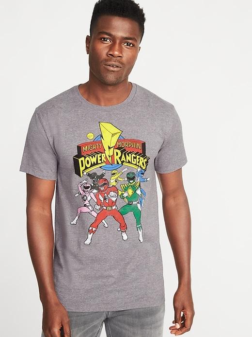 Old Navy Mens Mighty Morphin Power Rangers Tee For Men Medium Gray Size Xxl