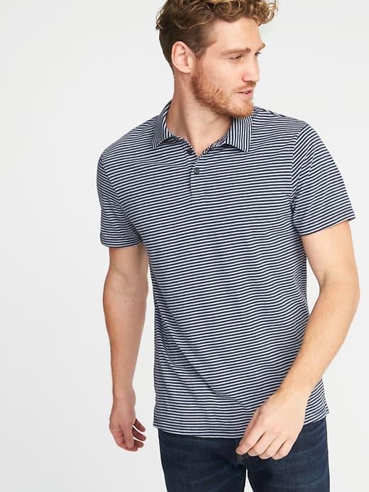 Old Navy Mens Regular-fit Soft-washed Polo For Men Lost At Sea Navy Size Xl