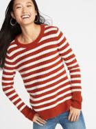 Old Navy Womens Cozy Crew-neck Sweater For Women Rust Size L