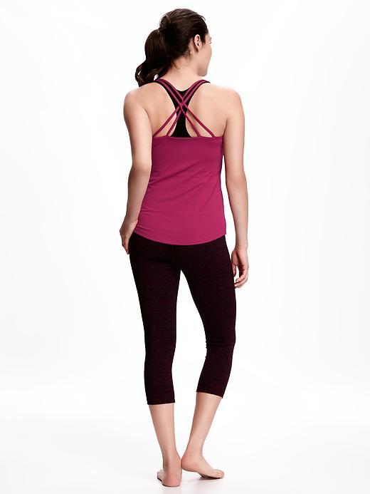 Old Navy Go Dry Criss Cross Tank For Women - Lingonberry Jam