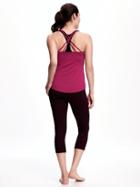 Old Navy Go Dry Criss Cross Tank For Women - Lingonberry Jam