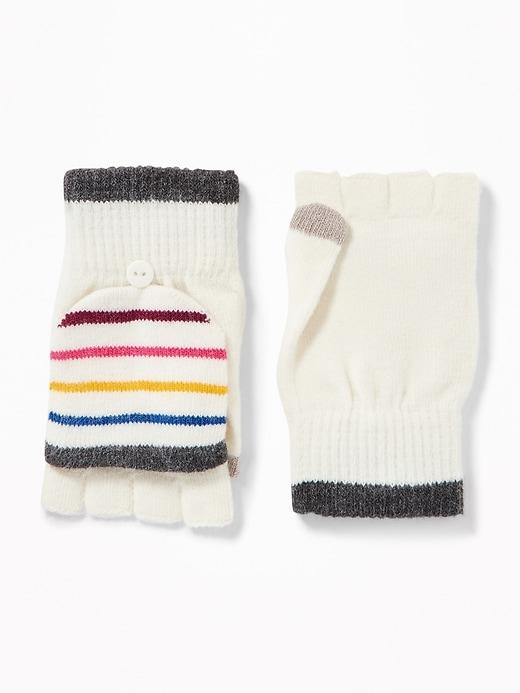 Old Navy Womens Convertible Flip-top Gloves For Women Whipped Cream Multi St Size One Size